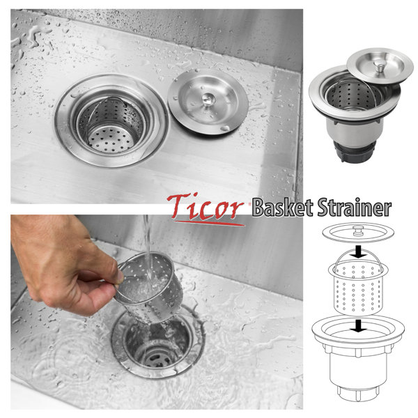 Ticor Sinks Pacific Series 20.5'' L Undermount Single Bowl Stainless